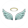 Light Blue Angel Wings Sticker