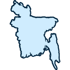 Light Blue Bangladesh Sticker