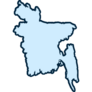 Light Blue Bangladesh Sticker
