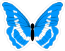 Light Blue Butterfly Sticker