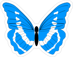 Light Blue Butterfly Sticker