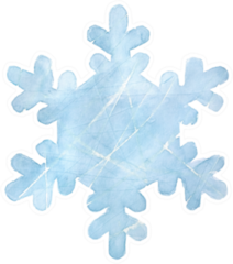 Light Blue Grungy Snowflake Watercolor Sticker