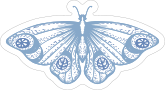Light Blue Moth Sticker
