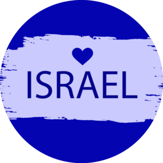 Light Brush Stroke I Love Israel Sticker