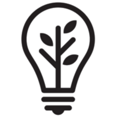 Light Bulb And Leaf Tree Recycle Concept Sticker