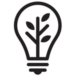 Light Bulb And Leaf Tree Recycle Concept Sticker