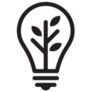 Light Bulb And Leaf Tree Recycle Concept Sticker