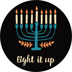 Light It Up Hanukkah Sticker