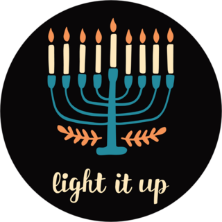 Light It Up Hanukkah Sticker