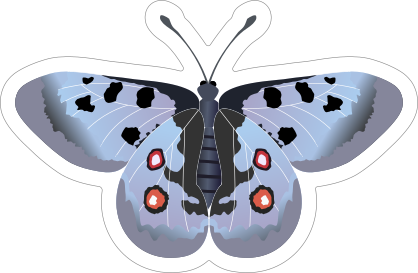 Light Purple Butterfly Sticker