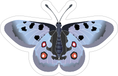 Light Purple Butterfly Sticker