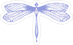 Light Purple Dragonfly Sticker