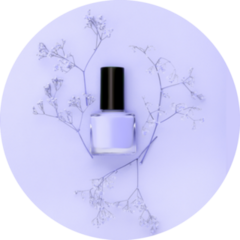 Light Purple Nail Polish Bottle Flower Sticker 