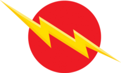 Lightening Bolt Crossing Red Circle Sticker