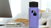 Lighter Icon Sticker on a Water Bottle (New) example