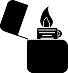 Lighter Icon Sticker