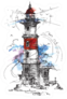 Lighthouse By The Sea Architecture Sticker