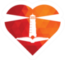 Lighthouse Heart Shape Sticker