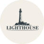 Lighthouse Logo Design Tan Sticker