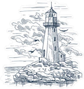 Lighthouse Oceanscape Sticker