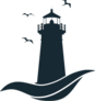 Lighthouse On Wave Simple Sticker