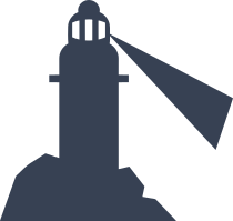 Lighthouse Shining Light Sticker