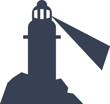 Lighthouse Shining Light Sticker