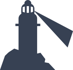 Lighthouse Shining Light Sticker