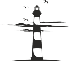 Lighthouse With Clouds Sticker