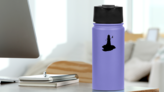 Lighthouse With Seagulls Sticker on a Water Bottle (New) example