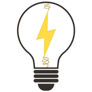 Lightning Bolt Bulb Sticker 