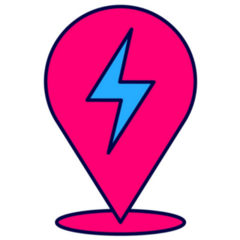 Lightning Bolt Location Sticker