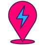 Lightning Bolt Location Sticker