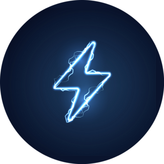 Lightning Bolt Set Neon Sticker