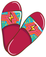 Lightning Bolt Slide Sandal Sticker