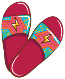 Lightning Bolt Slide Sandal Sticker