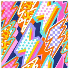Lightning Bolts Signs Seamless Pattern Sticker