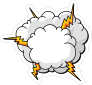Lightning Cloud Comic Sticker