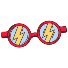Lightning Eyeglasses Sticker 