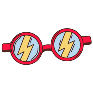 Lightning Eyeglasses Sticker 