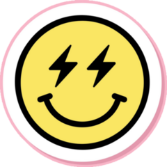 Lightning Eyes Emoji Smile Sticker 