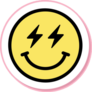 Lightning Eyes Emoji Smile Sticker 