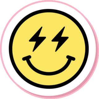 Lightning Eyes Emoji Smile Sticker 