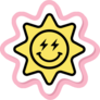 Lightning Eyes Sun Sticker 