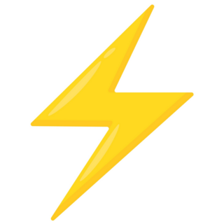 Lightning Sign Emoji Icon Sticker