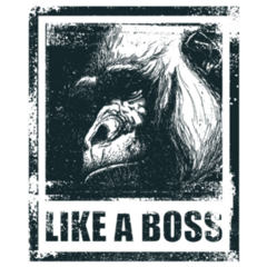 Like A Boss Gorilla Sticker