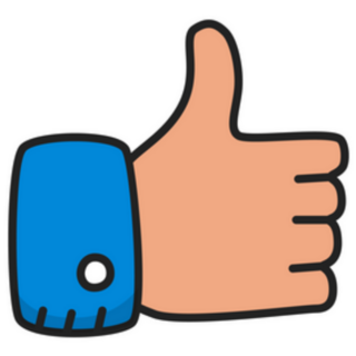 Like Thumbs Up Doodle Icon Sticker