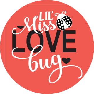 Lil Miss Love Bug Ladybug Sticker