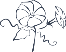 Lily Flowers With Squiqles Sticker