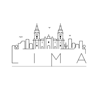 Lima Peru City Line Silhouette Sticker